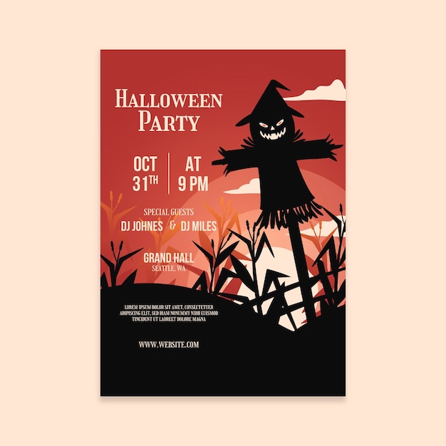 Halloween party poster vorlage