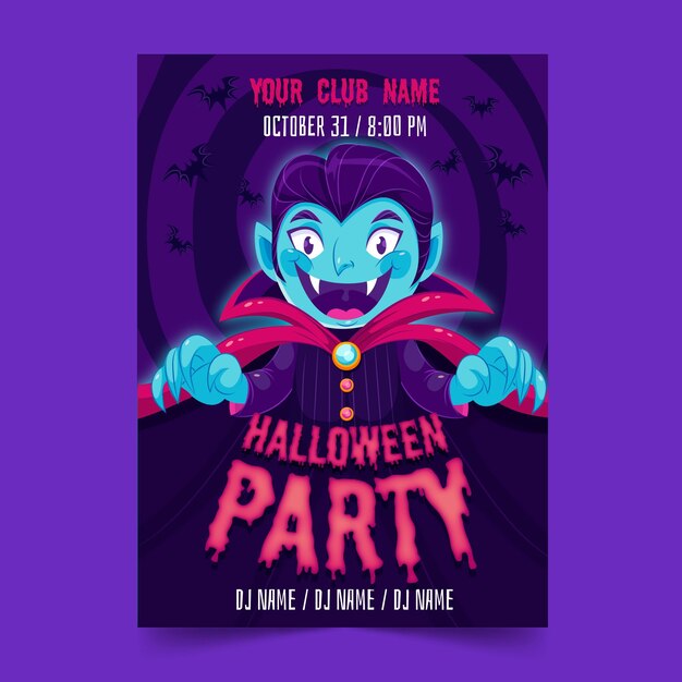 Halloween party poster vorlage