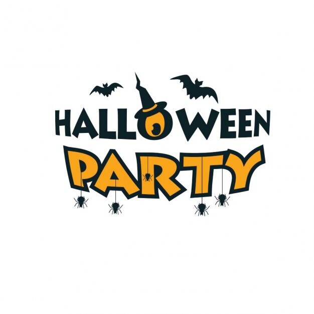 Kostenlose Vektor halloween-party-typografie