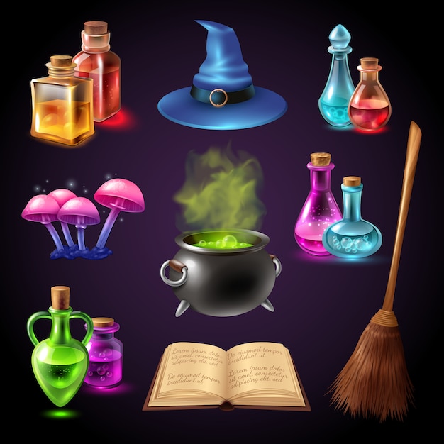 Halloween-realistisches Set