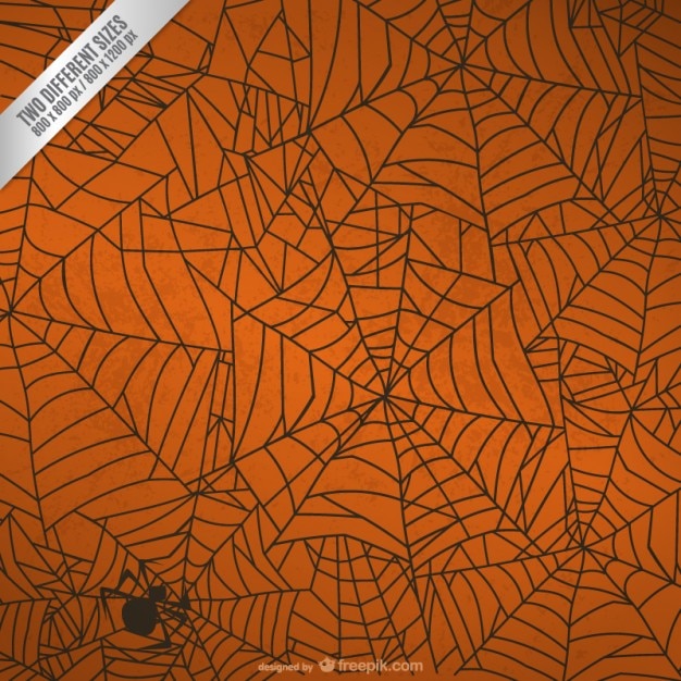 Kostenloser Vektor halloween spinnennetz hintergrund