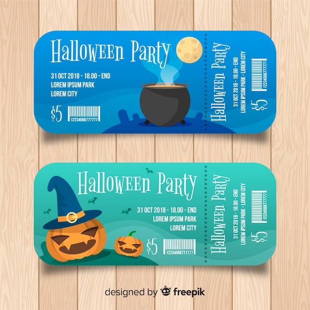 Halloween ticketvorlage