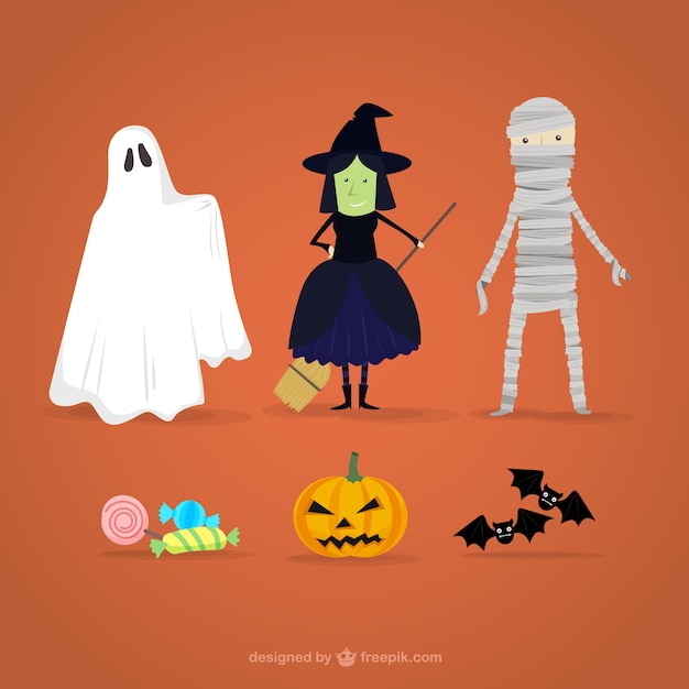 Halloween-zeichen cartoons