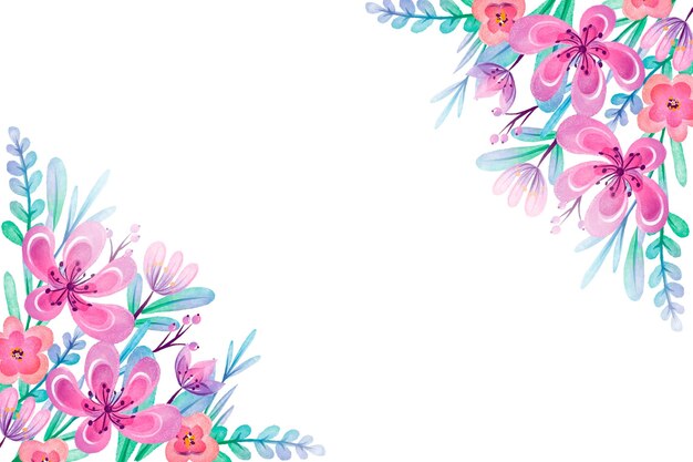 Hand bemalt Aquarell Blumen Hintergrund