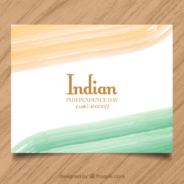 Hand bemalt indischen Unabhängigkeitstag Karte