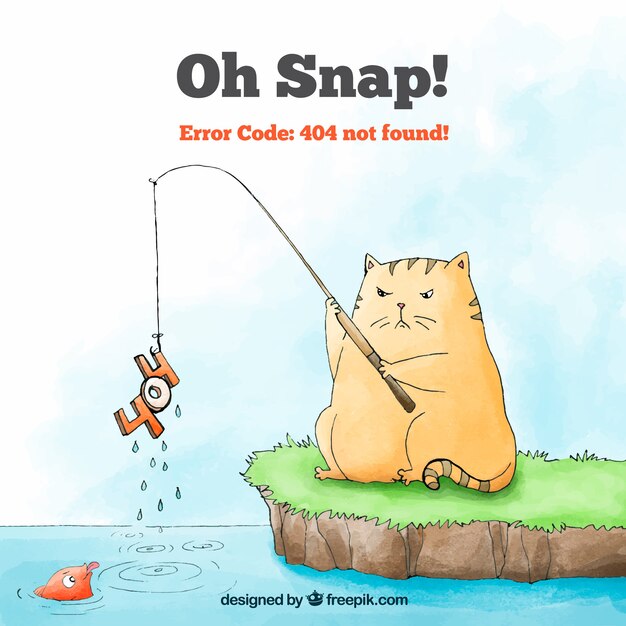 Hand gezeichnet 404 Fehler