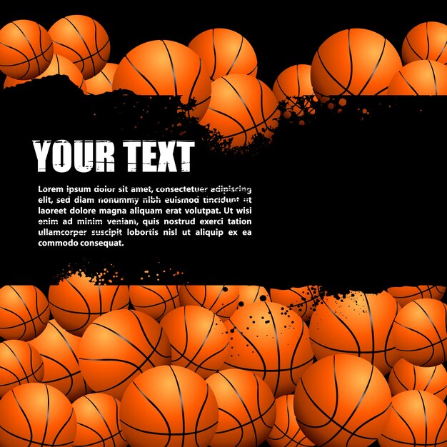 Hand gezeichnet Basketball Hintergrund