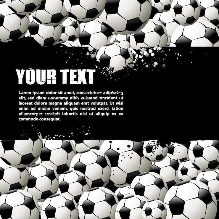 Kostenlose Vektor hand gezeichnet fußball hintergrund