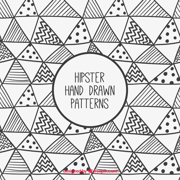 Hand gezeichnet hipster Dreieck-Muster-