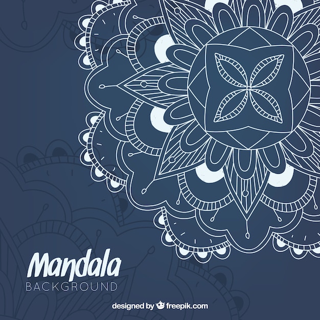 Hand gezeichnet mandala hintergrund