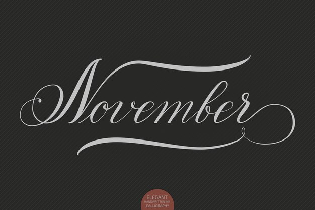 Hand gezeichnete Beschriftung November.