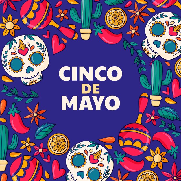 Hand gezeichnete Cinco de Mayo Illustration