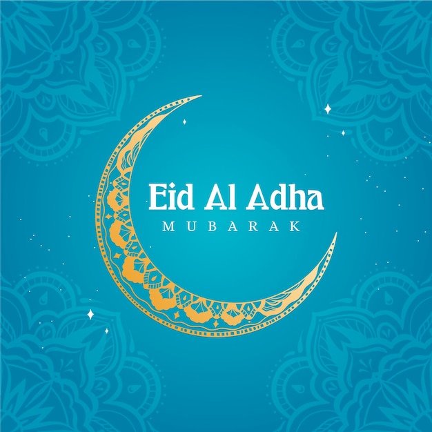 Hand gezeichnete eid al-fitr illustration