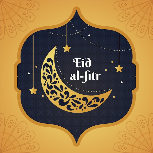 Hand gezeichnete eid al-fitr illustration