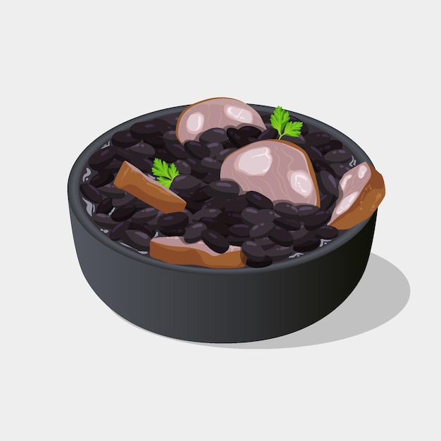 Kostenloser Vektor hand gezeichnete feijoada-illustration