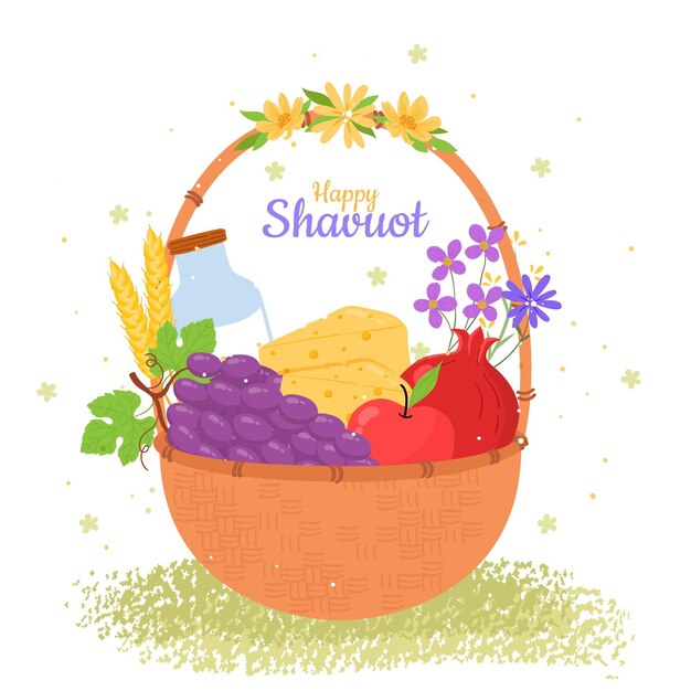 Hand gezeichnete Shavuot-Illustration