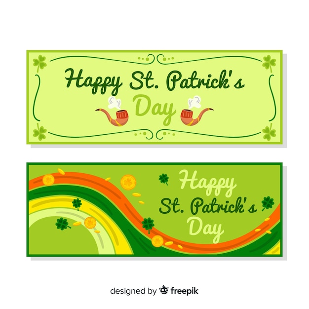 Hand gezeichnete st. patrick's day banner