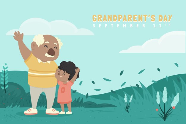 Hand gezeichneten Großeltern Tag Hintergrund