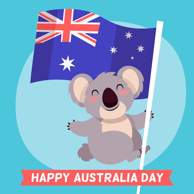 Hand gezeichneter Australien-Tag