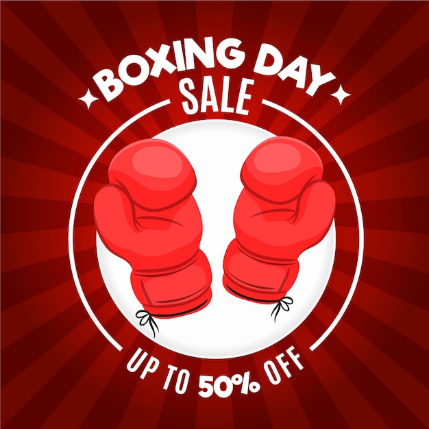 Hand gezeichneter boxing day sale