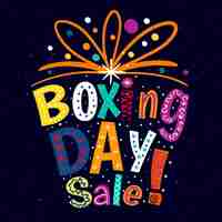 Kostenloser Vektor hand gezeichneter boxing day sale