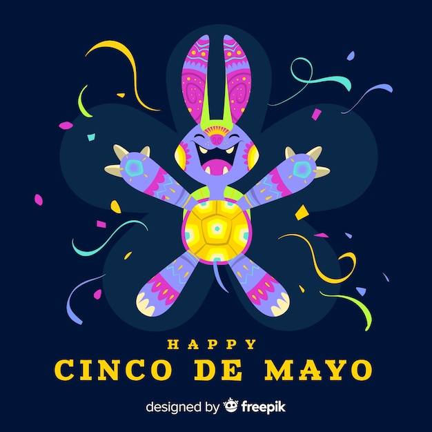 Hand gezeichneter hintergrund cinco des mayo