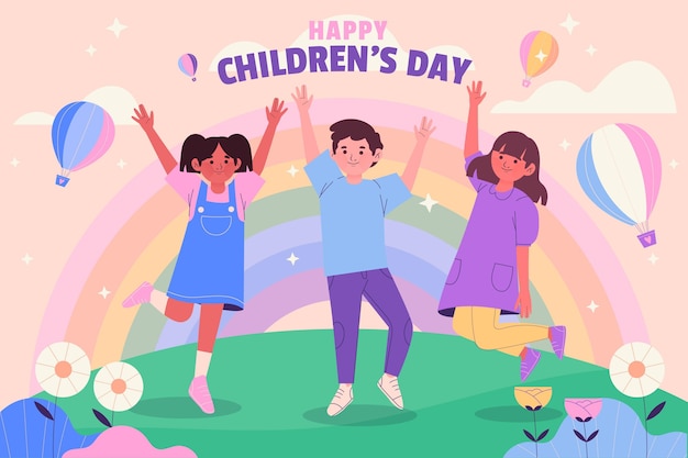 Hand gezeichneter Weltkindertag