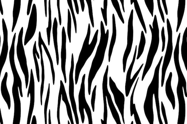 Kostenloser Vektor hand gezeichneter zebradruckmusterhintergrund