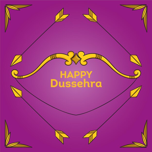 Hand gezeichnetes dussehra-konzept