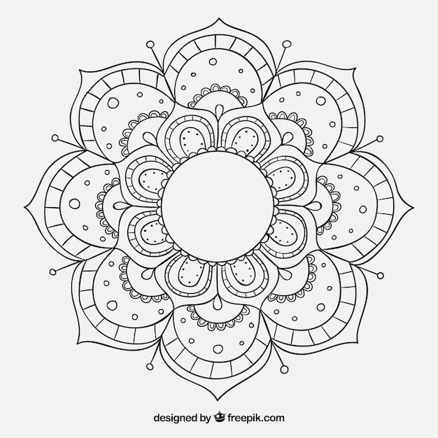 Hand gezeichnetes mandala