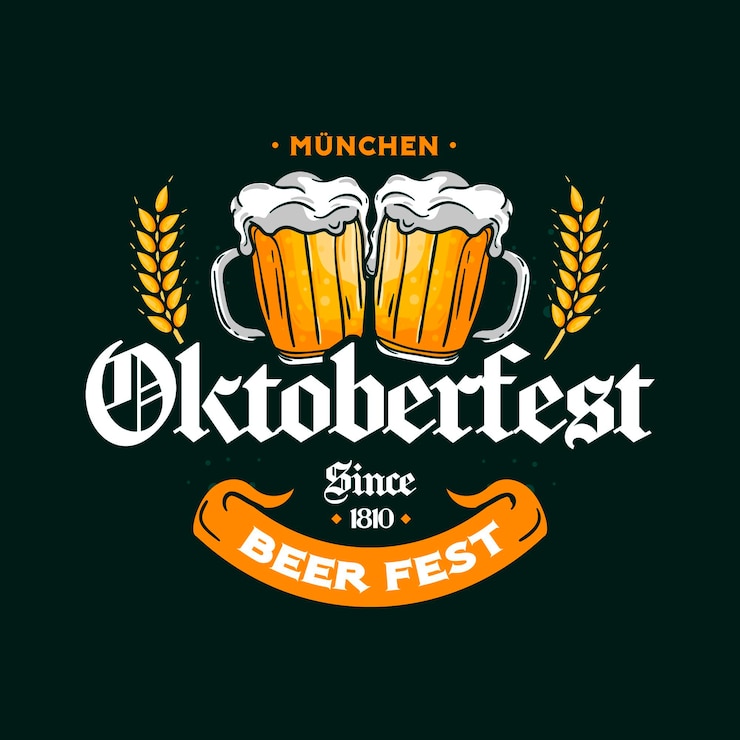 Kostenlose Vektor hand gezeichnetes oktoberfest-konzept
