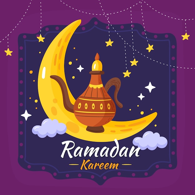 Hand gezeichnetes Ramadan-Konzept