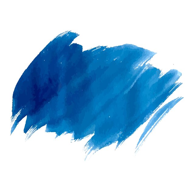 Hand zeichnen blaues Pinselstrich-Aquarell-Design