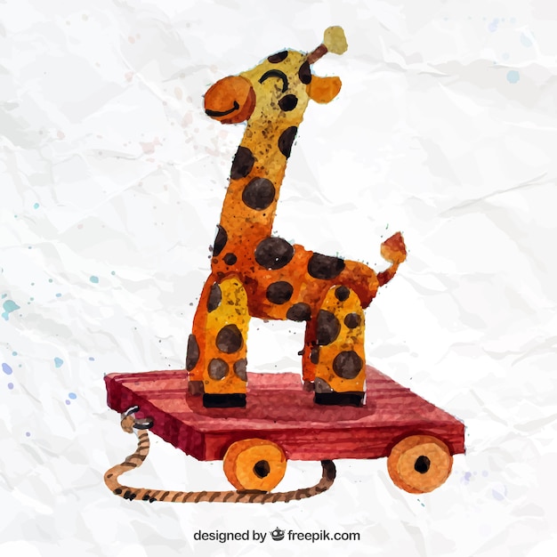 Kostenloser Vektor handgemalte giraffe