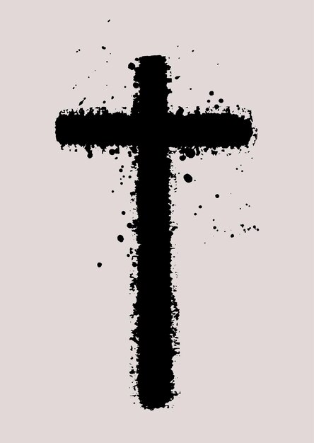 Handgemalte Grunge-Kreuz-Hintergrund