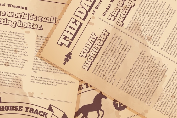 Kostenlose Vektor handgezeichnete alte zeitung
