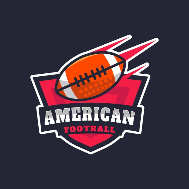 Handgezeichnete American-Football-Logo-Vorlage