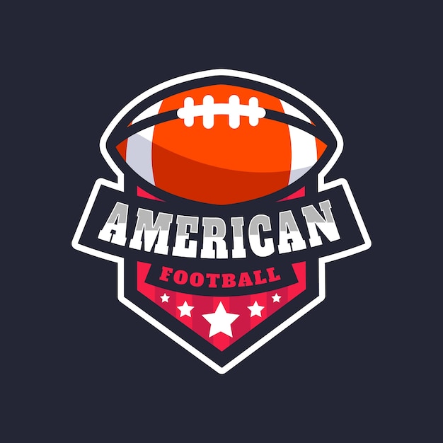 Handgezeichnete American-Football-Logo-Vorlage