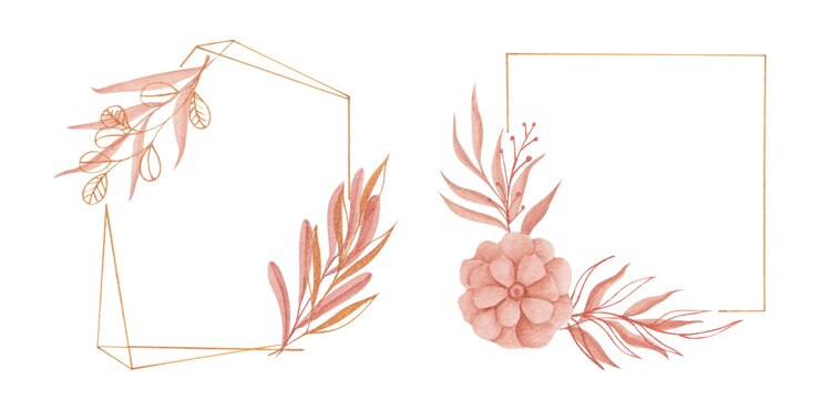 Kostenlose Vektor handgezeichnete aquarell florale elemente