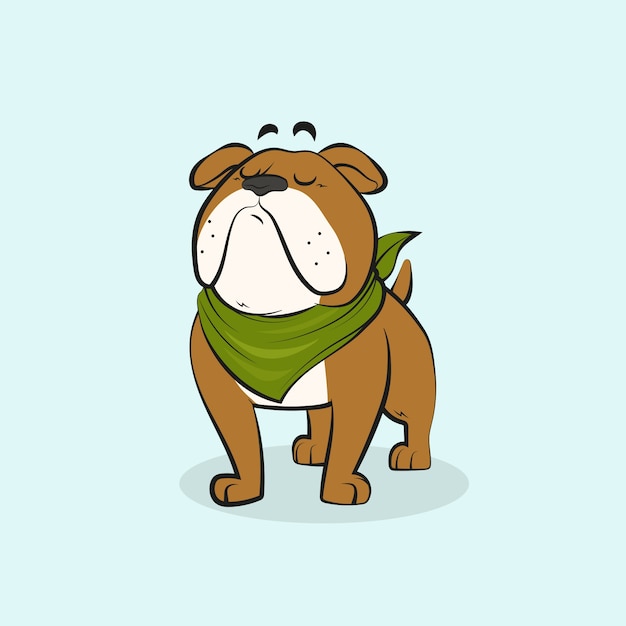 Kostenloser Vektor handgezeichnete bandana-hundeillustration