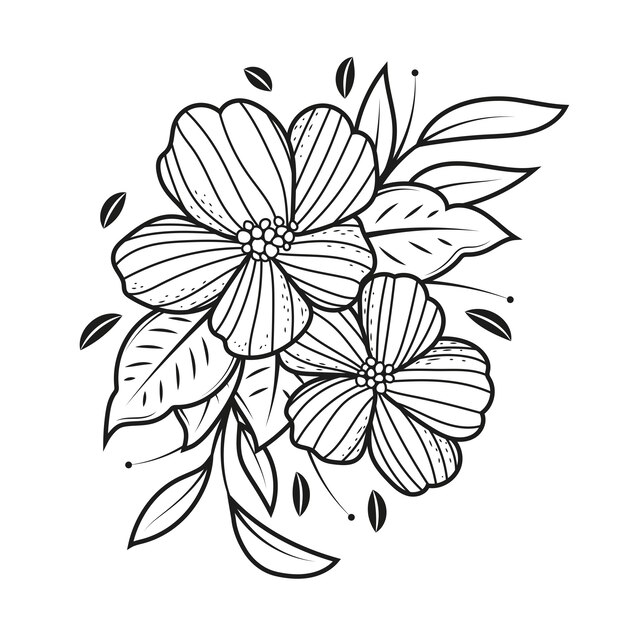 Handgezeichnete Blumenillustration