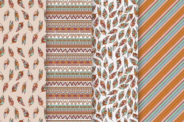 Handgezeichnete Boho-Mustersammlung