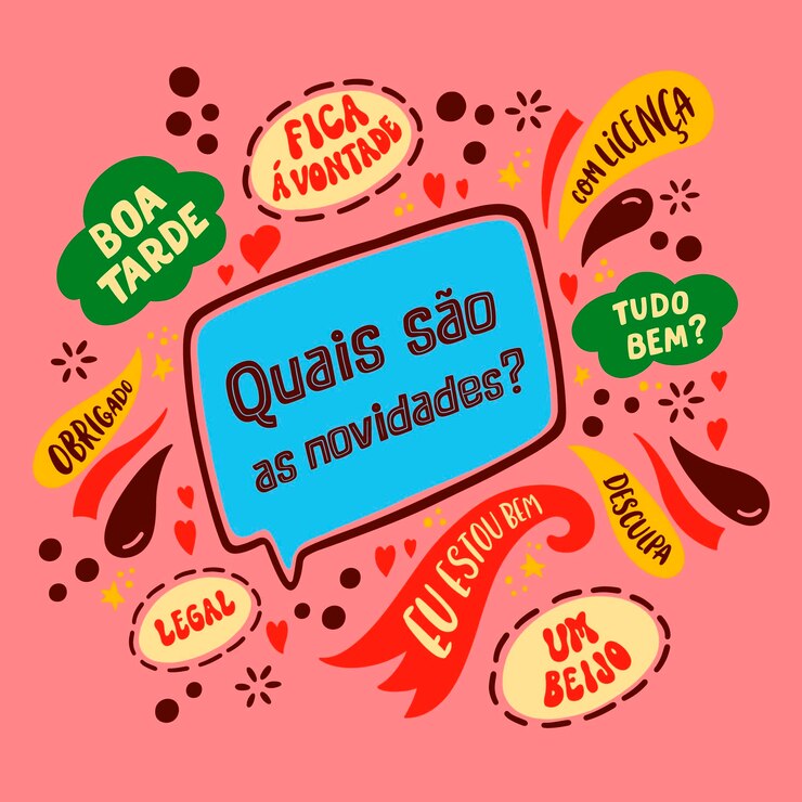 Kostenlose Vektor handgezeichnete brasilianische portugiesische textillustration