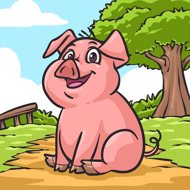 Handgezeichnete Cartoon-Tierillustration