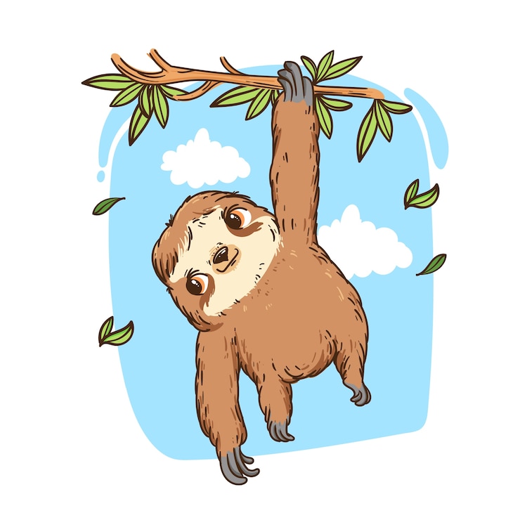 Kostenlose Vektor handgezeichnete cartoon-tierillustration