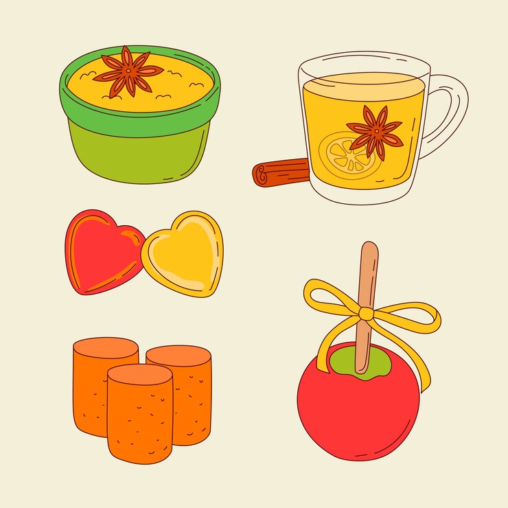 Kostenlose Vektor handgezeichnete comida junina-illustration