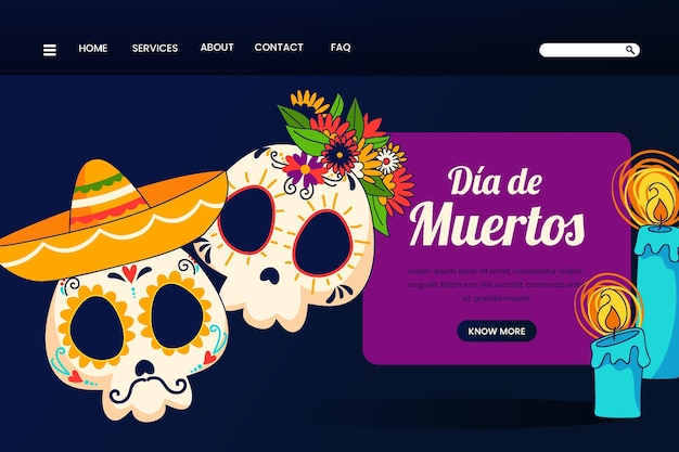 Handgezeichnete dia de muertos zielseitenvorlage