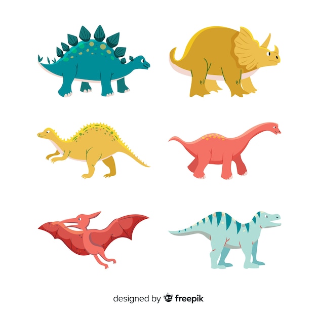 Handgezeichnete Dinosauriersammlung