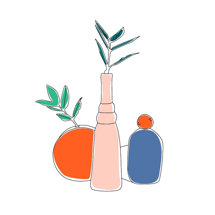 Kostenlose Vektor handgezeichnete einzeil-kunstillustration
