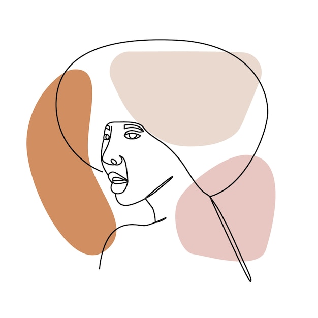 Handgezeichnete einzeilige Kunstillustration